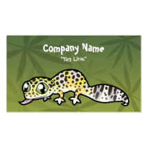 Cartoon Leopard Gecko Business Card Template
