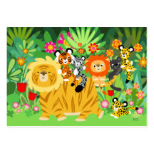 Cartoon Liger and Friends ACEO/Business card
