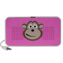 Cartoon Monkey Face Doodle iPhone Speaker