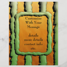 Cartoon Monster Stripes Personalized Flyer
