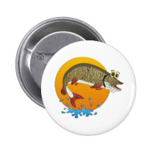 Cartoon Muskie Buttons