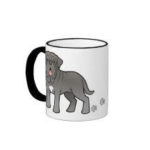Cartoon Neapolitan Mastiff Coffee Mugs