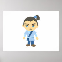 Cartoon Ninja Boy Print