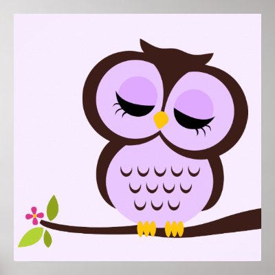 Cartoon Owl Pink