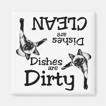 Cartoon Persian Cat Dishwasher Magnet