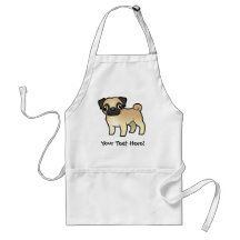 Cartoon Pug Aprons