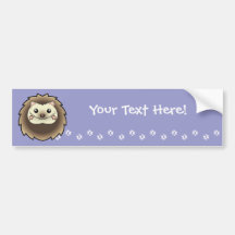 Cartoon Pygmy Hedgehog Bumper Stickers