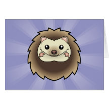 Cartoon Pygmy Hedgehog Cards
