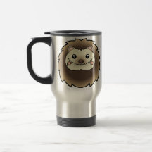 Cartoon Pygmy Hedgehog Coffee Mug