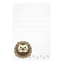 Cartoon Pygmy Hedgehog Customised Stationery