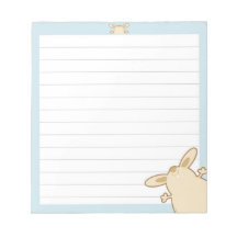 Cartoon rabbit scratch pad