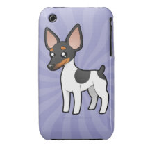 Cartoon Rat Terrier / Toy Fox Terrier Case-Mate iPhone 3 Cases