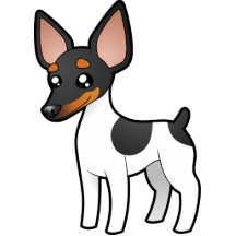 Cartoon Rat Terrier / Toy Fox Terrier Cut Outs