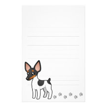 Cartoon Rat Terrier / Toy Fox Terrier Custom Stationery