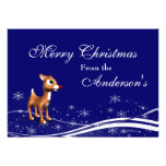 Cartoon Reindeer Christmas Greeting Card Custom Invitations