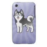 Cartoon Siberian Husky / Alaskan Malamute iPhone 3 Case