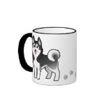 Cartoon Siberian Husky / Alaskan Malamute Mug