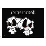 Cartoon Skulls Halloween Party Invitation