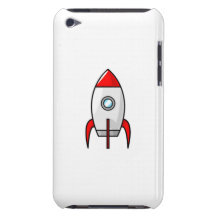 Cartoon Space Rocket iPod Case-Mate Cases