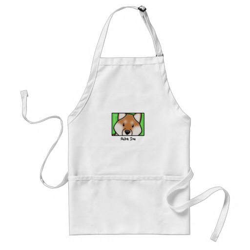 Cartoon Square Shiba Inu Aprons