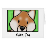 Cartoon Square Shiba Inu Card