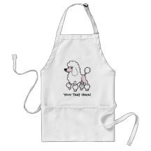 Cartoon Standard/Miniature/Toy Poodle (show cut) Apron