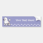 Cartoon Standard/Miniature/Toy Poodle (show cut) Bumper Sticker