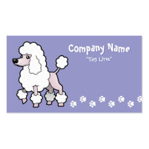Cartoon Standard/Miniature/Toy Poodle (show cut) Business Card