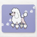 Cartoon Standard/Miniature/Toy Poodle (show cut) Mouse Mats