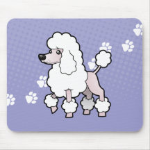 Cartoon Standard/Miniature/Toy Poodle (show cut) Mouse Mats
