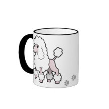 Cartoon Standard/Miniature/Toy Poodle (show cut) Coffee Mugs