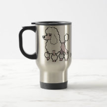 Cartoon Standard/Miniature/Toy Poodle (show cut) Coffee Mug