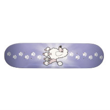 Cartoon Standard/Miniature/Toy Poodle (show cut) Custom Skateboard