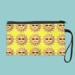 Cartoon Sun Wearing Cool Shades Wristlet Bag bagettes bags