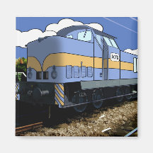 Cartoon Train Fridge Magnet