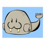 Cartoon Walrus Post Card