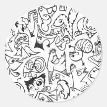 Cartoons Round Stickers