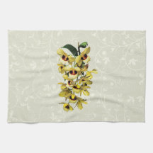 Cascade of Yellow Orchids Hand Towel