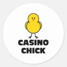 Casino Chick Sticker