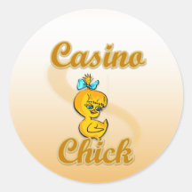 Casino Chick Sticker