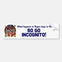 Casino Party Vegas So Go Incognito View Notes Bumper Stickers