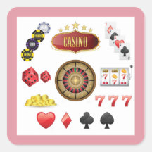 Casino Square Sticker