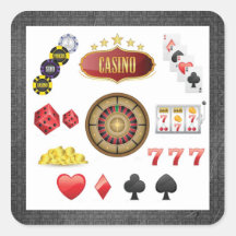 Casino Square Stickers
