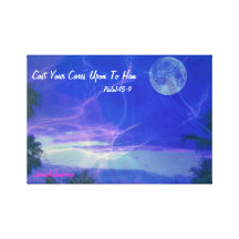 CAST YOUR CARES ON TO HIM CANVAS PRINT