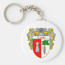Castillo Coat of Arms (Mantled) Key Chains