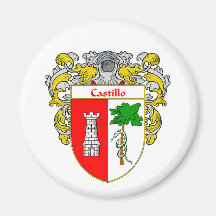 Castillo Coat of Arms (Mantled) Refrigerator Magnets