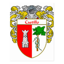 Castillo Coat of Arms (Mantled) Postcard