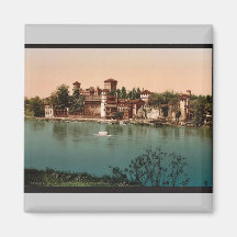 Castle and mediaeval market town, Turin, Italy vin Refrigerator Magnet