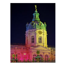 castle charlottenburg berlin germany illuminated postcards