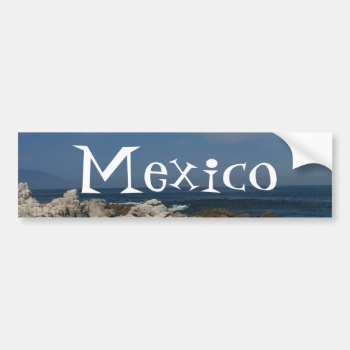 Castles in the Sand; Mexico Souvenir Bumper Sticker